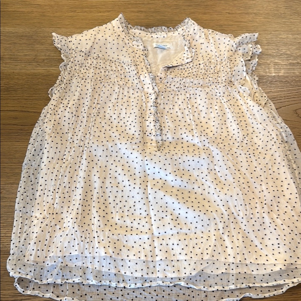Sundance Ivory Top with Black Dots